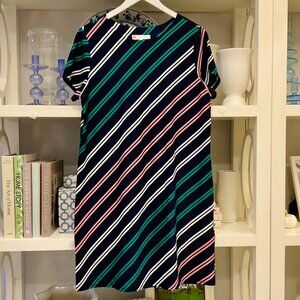 NWOT Jude Connally Ella Dress with Tory Burch Silver Logo Necklace